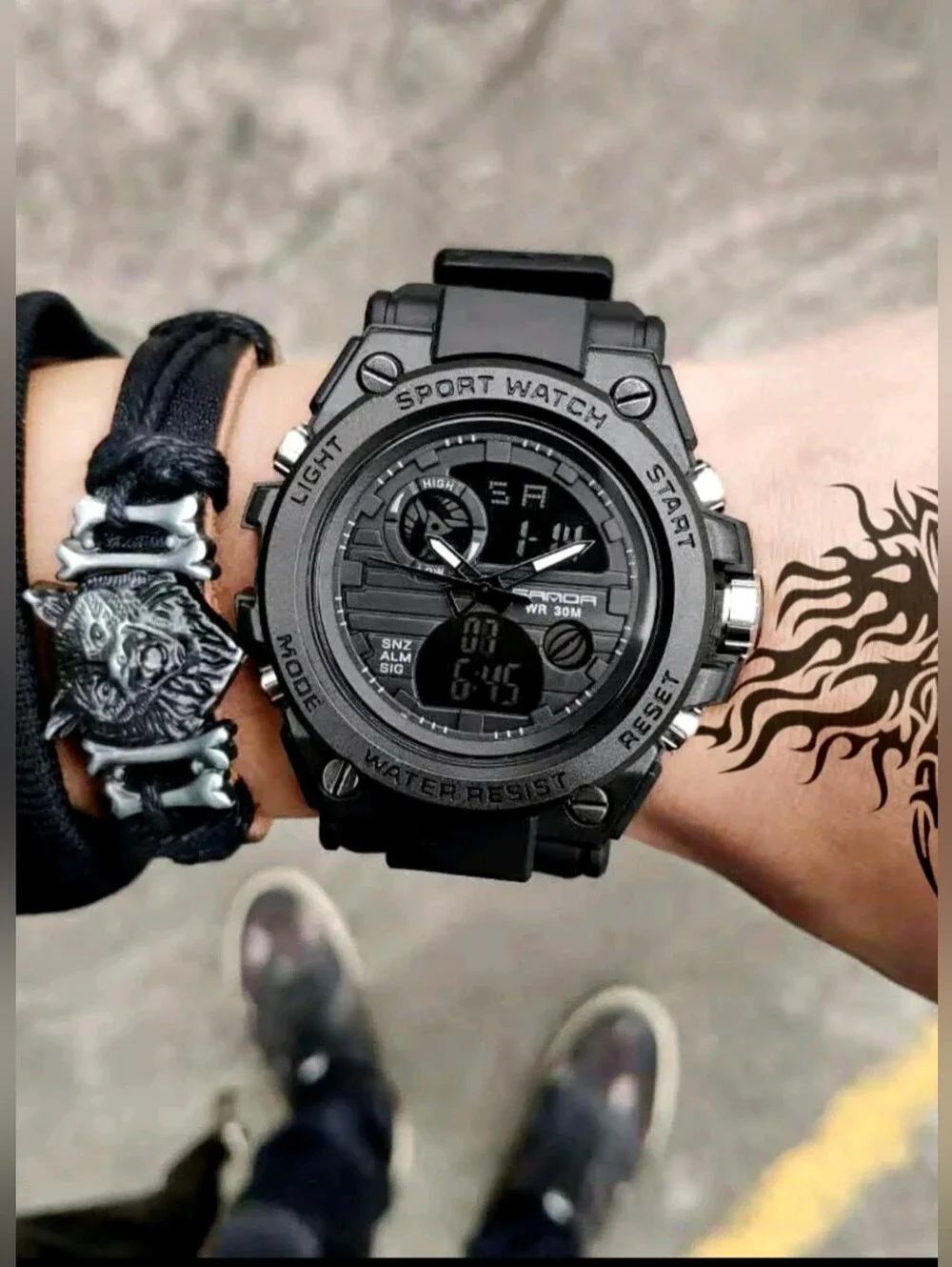 Men's Digital Sports Watch, LED Display,Shockproof, Military, Waterproof